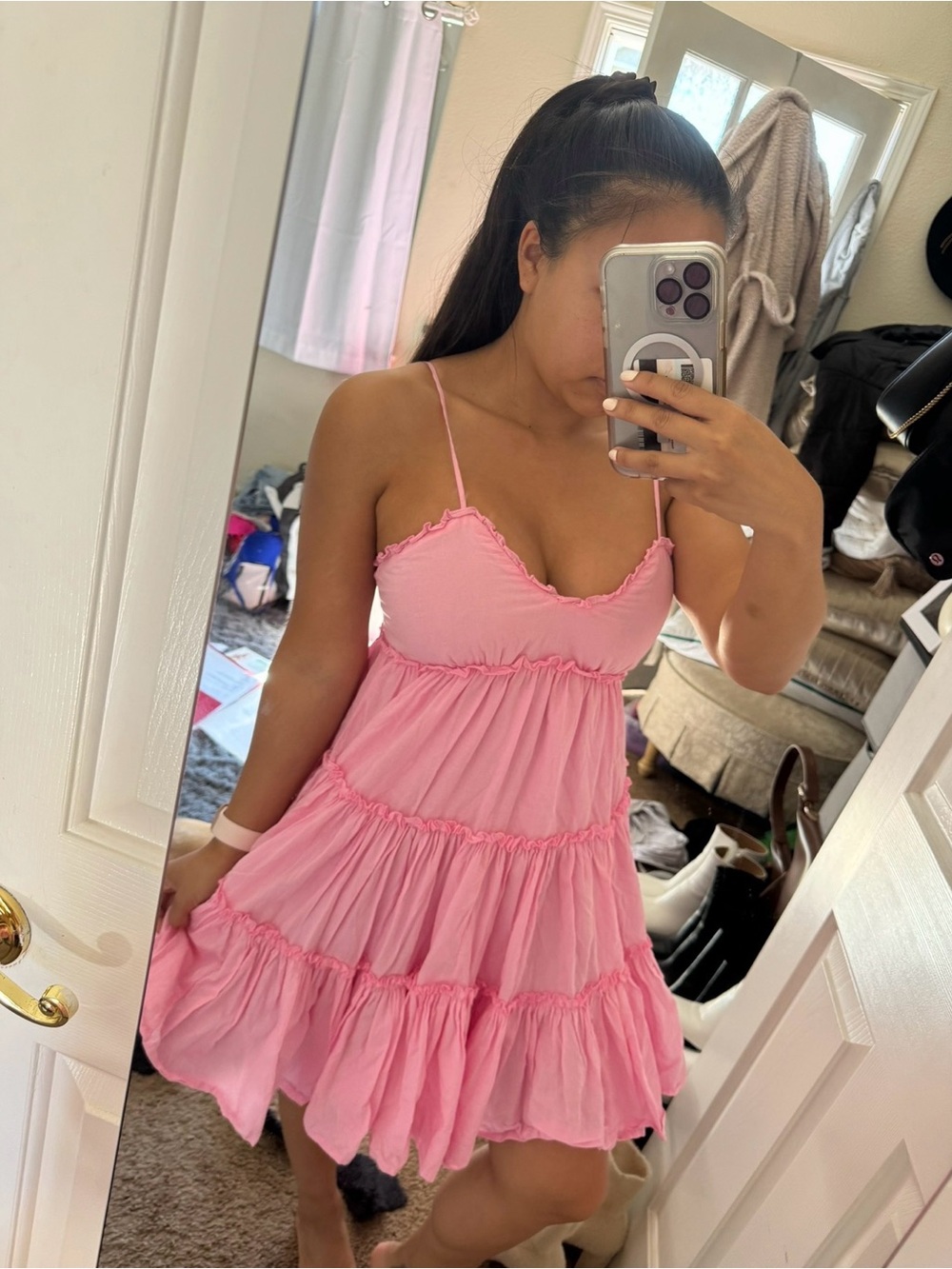 Pink Tiered Summer Sundress - Women